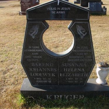 KRUGER Barend Johannes Lodewyk 1912-2000 &amp; Susanna Helena Elizabeth 1917-1997