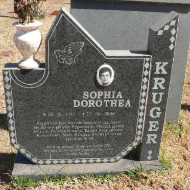 KRUGER Sophia Dorothea 1943-2006