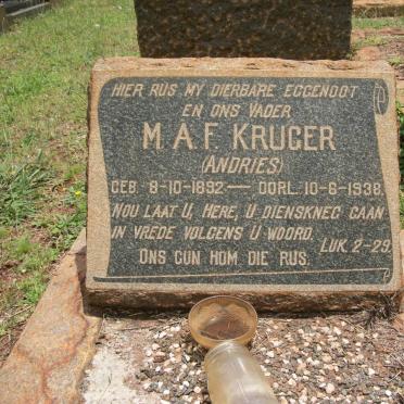 KRUGER M.A.F. 1892-1938