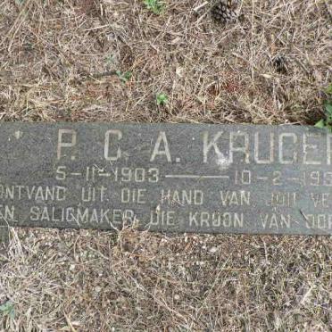 KRUGER P.C.A. 1903-1984