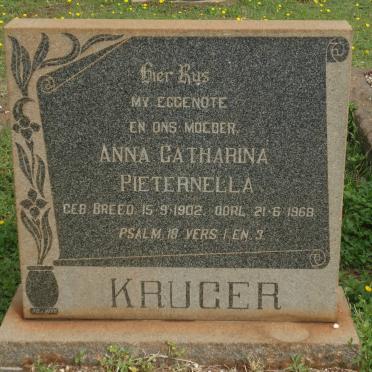KRUGER Anna Catharina Pieternella geb BREED 1902-1968