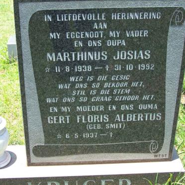 KRUGER Marthinus Josias 1938-1992 &amp; Gert Floris Albertus SMIT 1937-