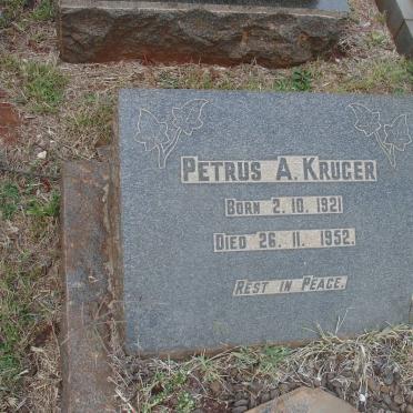 KRUGER Petrus A. 1921-1952