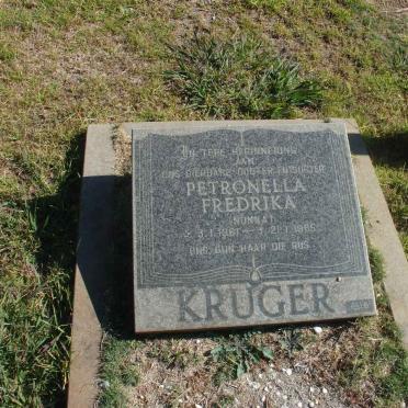 KRUGER Petronella Fredrika ?1985