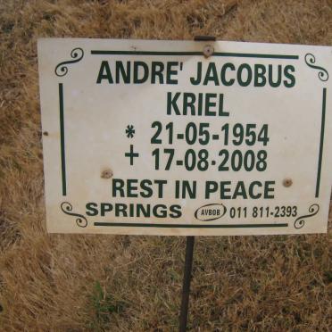 KRIEL André Jacobus 1954-2008