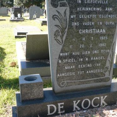 KOCK Christiaan, de 1925-1982