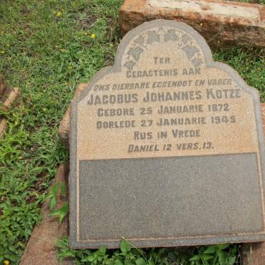 KOTZE Jacobus Johannes 1872-1945