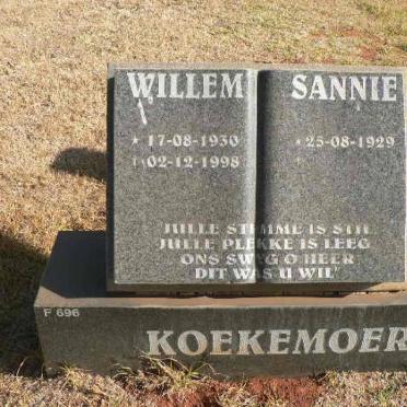 KOEKEMOER Willem 1930-1998 &amp; Sannie 1929-