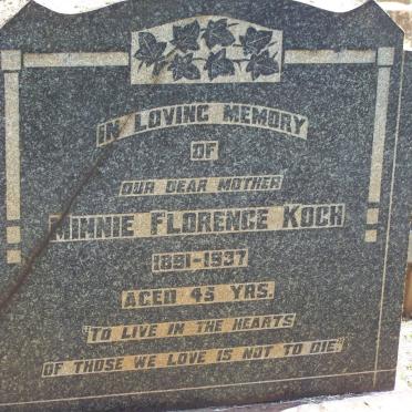 KOCH Minnie Florence 1891-1937