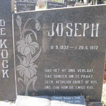 KOCK Joseph, de 1932-1972