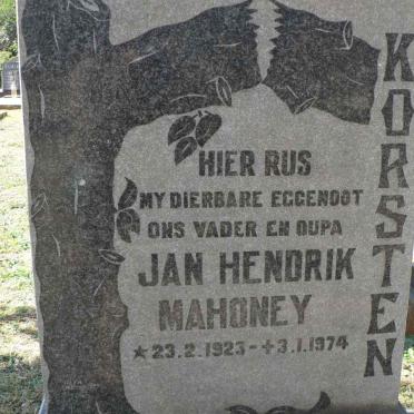 KORSTEN Jan Mahoney 1923-1974