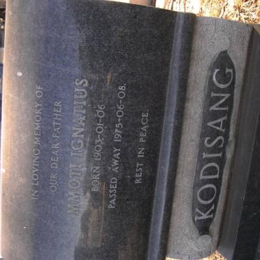 KODISANG Mmoti Ignatius 1903-1975