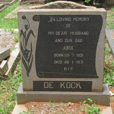 KOCK Jurie, de 1901-1971