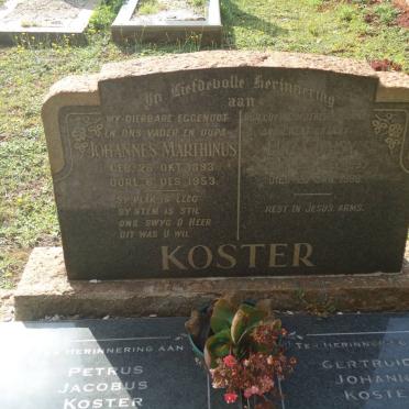 KOSTER Johannes Marthinus 1893-1953 &amp; Eliza Daisy 1893-1986