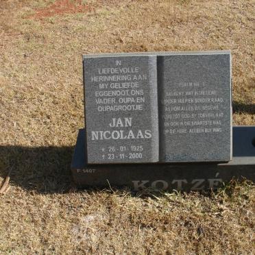 KOTZÉ Jan Nicolaas 1925-2000