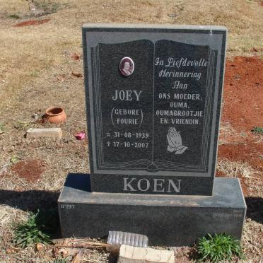 KOEN Joey geb FOURIE 1939-2007