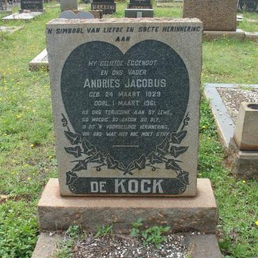 KOCK Andries Jacobus, de 1929-1961
