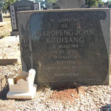 KODISANG Maropeng John 1930-1966