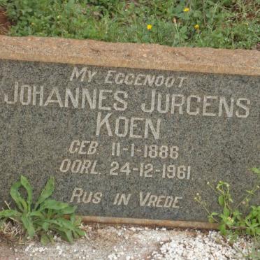 KOEN Johannes Jurgens 1886-1961