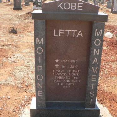 KOBE Letta Moipone Monametsi 1945-2010