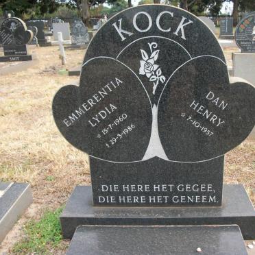 KOCK Dan Henry 1957- &amp; Emmerentia Lydia 1960-1986