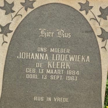 KLERK Johanna Lodewieka, de 1884-1963