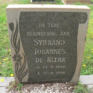 KLERK Sybrand Johannes, de 1896-1966