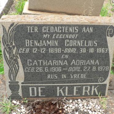 KLERK Benjamin Cornelius 1898-1963 &amp; Catharina Adriana 1906-1978