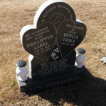 KLOPPER Phillippus Carel 1940-2004 &amp; Mercia Erika 1957-