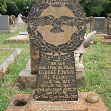 KLERK George Edward, de 1925-1944
