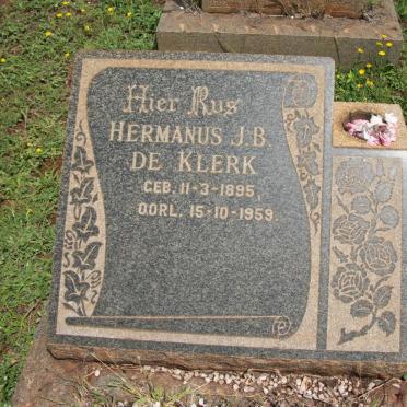 KLERK Hermanus J.B., de 1895-1959