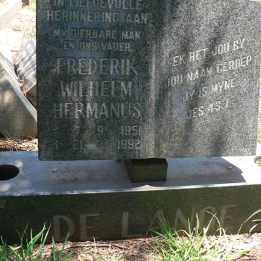LANGE Frederik Wilhelm Hermanus, de 1951-1992