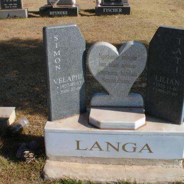 LANGA Simon Velaphi 1927-2006 &amp; Tati Lilian 1935-1999