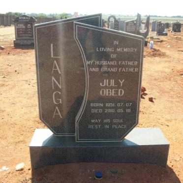 LANGA July Obed 1951-2010