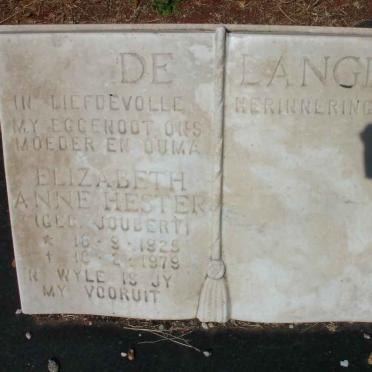 LANGE Elizabeth Anne Hester, de nee JOUBERT 1925-1979