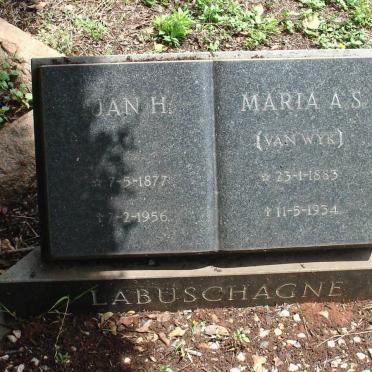 LABUSCHAGNE Jan H. 1877-1956  &amp; Maria A.S. VAN WYK 1883-1934