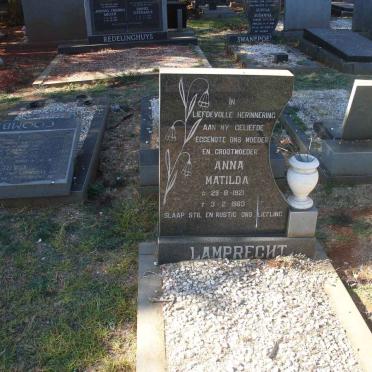 LAMPRECHT Anna Matilda 1921-1983
