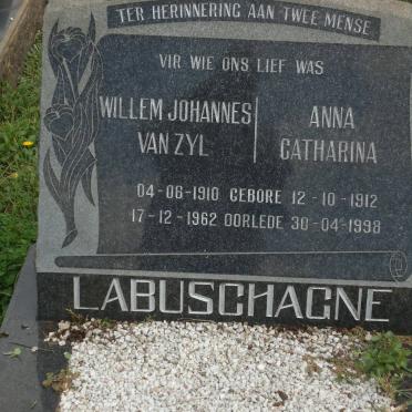LABUSCHAGNE Willem Johannes van Zyl 1910-1962 &amp; Anna Catharina 1912-1998
