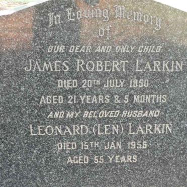 LARKIN Leonard -1956 :: LARKIN James Robert -1950