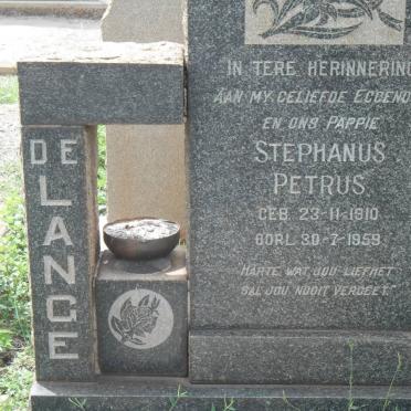 LANGE Stephanus Petrus, de 1910-1959