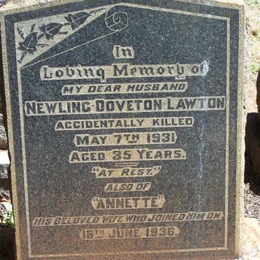 LAWTON Newling Doveton -1931 &amp; Annette -1936