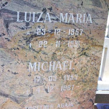 LUIZA Michael 1953-1987 &amp; Maria 1957-1981