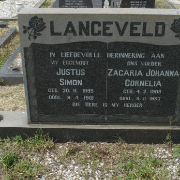 LANGEVELD Justus Simon 1895-1981 &amp; Zagaria Johanna Cornelia 1908-1983