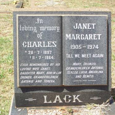 LACK Charles 1897-1964 &amp; Janet Margaret 1905-1974