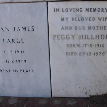 LARGE Alan James 1946-1979 :: HILLHOUSE Peggy 1916-1976