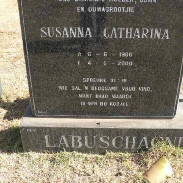 LABUSHAGNE Susanna Catharina 1906-2000