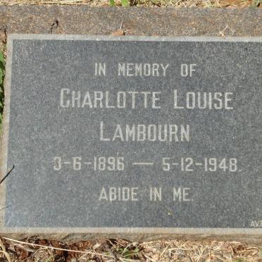 LAMBOURN Charlotte Louise 1896-1948