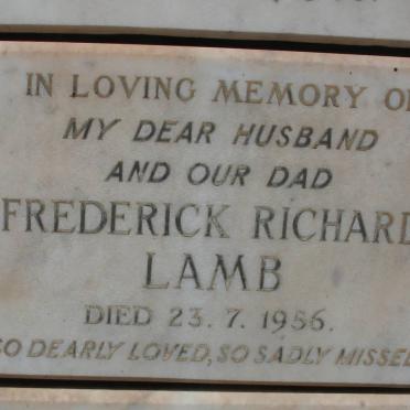 LAMB Frederick Richard -1956