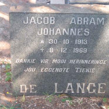 LANGE Jacob Abram Johannes, de 1913-1969
