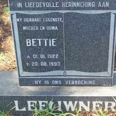 LEEUWNER Bettie 1922-1993